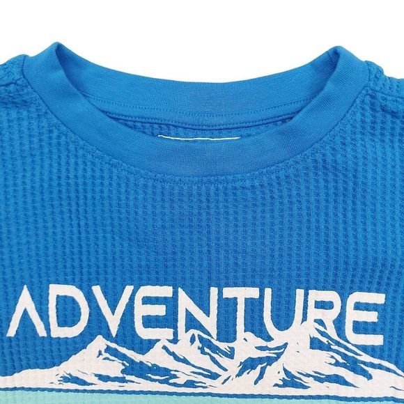 Simply Styled Boys Pullover Top Medium 10/12 Blue Long Sleeve Crew Neck Cotton - Picture 5 of 9